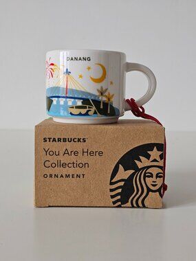 NIB STARBUCKS Danang You Are Here Collection Ornament Espresso Cup 2floz/59ml